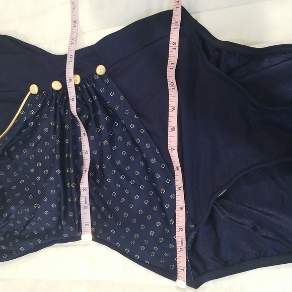 NWT dead stock vintage navy and blue bikini S/M - Picture 13 of 15